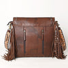 ADBGA526 American Darling Western Leather Hand Woven Saddle Blanket Cross body Bag