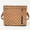 ADBG1428 American Darling Handcrafted Western Leather Messenger Bag with Floral Tooling Genuine Leather Crossbody