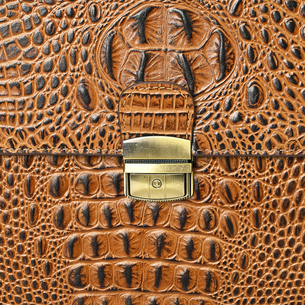 ADBG1430 American Darling Crocodile Embossed Genuine Leather Western Briefcase Bag | American Darling Work Tote