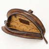 ADBG1433 American Darling Hand-Tooled Genuine Leather Western Taco Bag | Floral Carved Artisan Wristlet