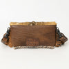 ADBG1434 American Darling Hair-On Cowhide Genuine Leather Western Crossbody Bag with Fringe