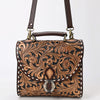 ADBGA528 American Darling Western Leather Hand Tooled Floral Messenger Bag