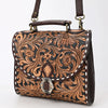 ADBGA528 American Darling Western Leather Hand Tooled Floral Messenger Bag