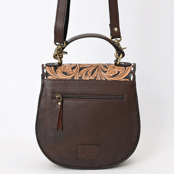 ADBGA529 American Darling Western Leather Hand Tooled FloralCrossbody Bag