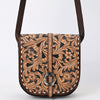 ADBGA530 American Darling Western Leather Hand Tooled Floral Small Cross body Bag