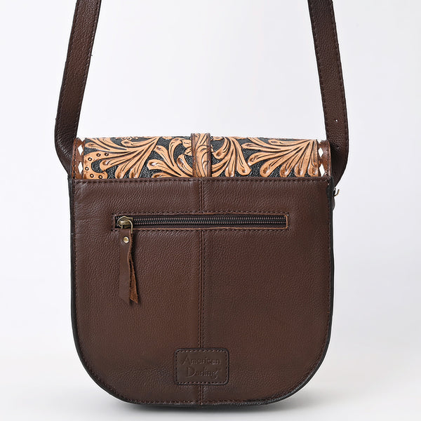 ADBGA530 American Darling Western Leather Hand Tooled Floral Small Cross body Bag