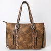 ADBGA533 American Darling Western Leather Cross body Bag Hand Tooled Floral Fringes