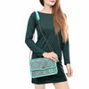 ADBGZ820 Hand-Tooled Leather Crossbody Bag with Chain Strap - Floral Western Design