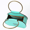 ADBGZ822 Hand-Tooled Leather Western Ring Handle Clutch Bag - Floral Design