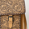 ADBGZ824 Hand-Tooled Leather Western Bag Double Pocket Briefcase Style