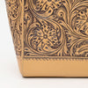ADBGZ825 Hand-Tooled Leather Western Tote Bag - Large Floral Design