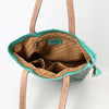 ADBGZ825 Hand-Tooled Leather Western Tote Bag - Large Floral Design