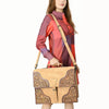 ADBG1436 American Darling Hand-Tooled Genuine Leather Western Briefcase Bag | Genuine Suede & Buckstitch Artisan Design