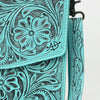 ADBG1437 American Darling Western Hand-Tooled Leather Briefcase Bag Floral Carved Genuine Leather Work Bag