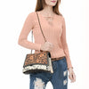 ADBGA536 American Darling Western Leather Cross body Bag Hand Tooled Hair-On Cowhide