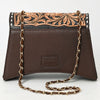 ADBGA536 American Darling Western Leather Cross body Bag Hand Tooled Hair-On Cowhide