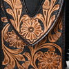 ADBGA537 American Darling Western Leather Cell Phone Holder Hand Tooled Fringe