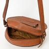 ADBGA538 American Darling Western Leather Canteen Bag Hand Tooled Floral Carved Purse