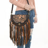 ADBGA540 American Darling Western Leather Small Cross body Bag Hand Tooled Floral
