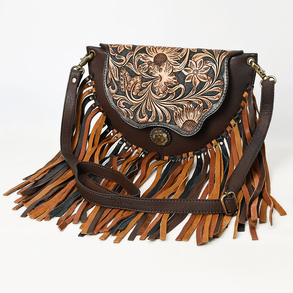 ADBGA540 American Darling Western Leather Small Cross body Bag Hand Tooled Floral