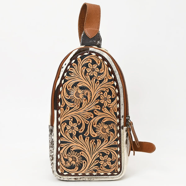 ADBGA544 American Darling Western Leather Hand Tooled Hair-On Cowhide Sling Bag