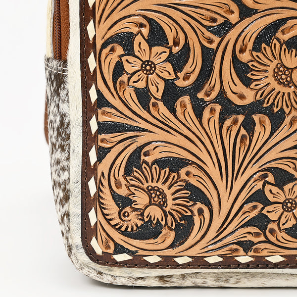 ADBGA544 American Darling Western Leather Hand Tooled Hair-On Cowhide Sling Bag