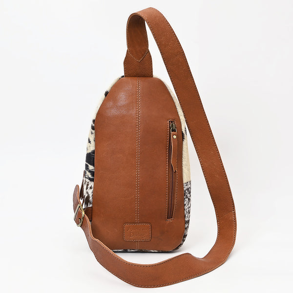 ADBGA544 American Darling Western Leather Hand Tooled Hair-On Cowhide Sling Bag