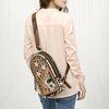 ADBGA545 American Darling Hand Tooled Leather Hair-On Cowhide Sling Bag