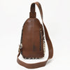 ADBGA545 American Darling Hand Tooled Leather Hair-On Cowhide Sling Bag