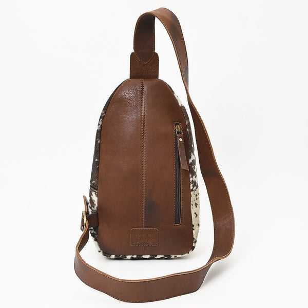 ADBGA545 American Darling Hand Tooled Leather Hair-On Cowhide Sling Bag