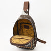ADBGA545 American Darling Hand Tooled Leather Hair-On Cowhide Sling Bag