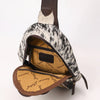 ADBGA546 American Darling Hand Tooled Floral Leather & Hair-On Cowhide Sling Bag