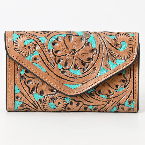 OHG161 WalletHand Tooled Genuine Leather women bag western handbag purse