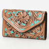 OHG161 WalletHand Tooled Genuine Leather women bag western handbag purse