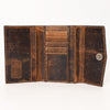 OHG164Wallet Hand Tooled Hair on Genuine Leather Western Bag