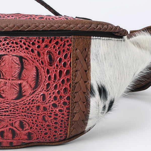 ADBG1441 American Darling Handcrafted Western Leather Fanny Pack Hair-On Cowhide Genuine Leather