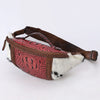 ADBG1441 American Darling Handcrafted Western Leather Fanny Pack Hair-On Cowhide Genuine Leather