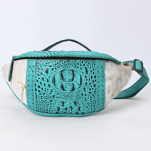 ADBG1441 American Darling Handcrafted Western Leather Fanny Pack Hair-On Cowhide Genuine Leather