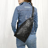 ADBG1443 American Darling Hand-Tooled Western Leather Sling Bag | Genuine Leather Floral Carved Crossbody