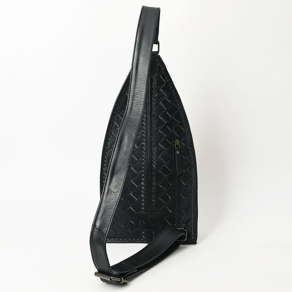 ADBG1443 American Darling Hand-Tooled Western Leather Sling Bag | Genuine Leather Floral Carved Crossbody
