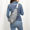 ADBG1443 American Darling Hand-Tooled Western Leather Sling Bag | Genuine Leather Floral Carved Crossbody