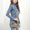 ADBG1444 American Darling Hand Tooled Genuine Leather Western Crossbody Bag for Everyday Carry