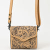 ADBG1444 American Darling Hand Tooled Genuine Leather Western Crossbody Bag for Everyday Carry
