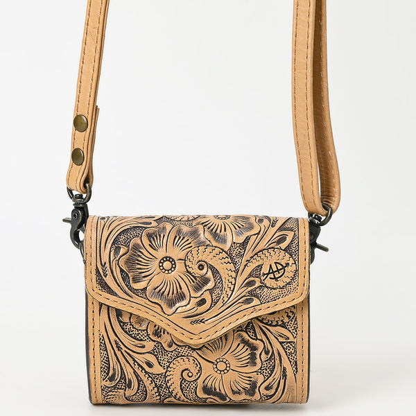 ADBG1444 American Darling Hand Tooled Genuine Leather Western Crossbody Bag for Everyday Carry