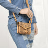 ADBG1444 American Darling Hand Tooled Genuine Leather Western Crossbody Bag for Everyday Carry