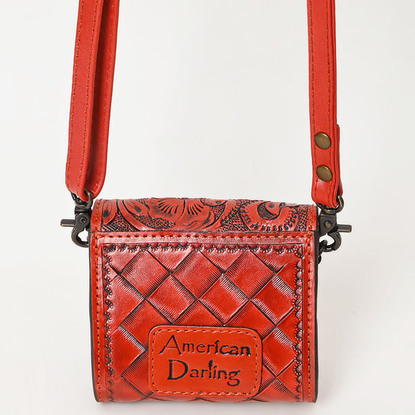 ADBG1444 American Darling Hand Tooled Genuine Leather Western Crossbody Bag for Everyday Carry
