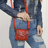 ADBG1444 American Darling Hand Tooled Genuine Leather Western Crossbody Bag for Everyday Carry