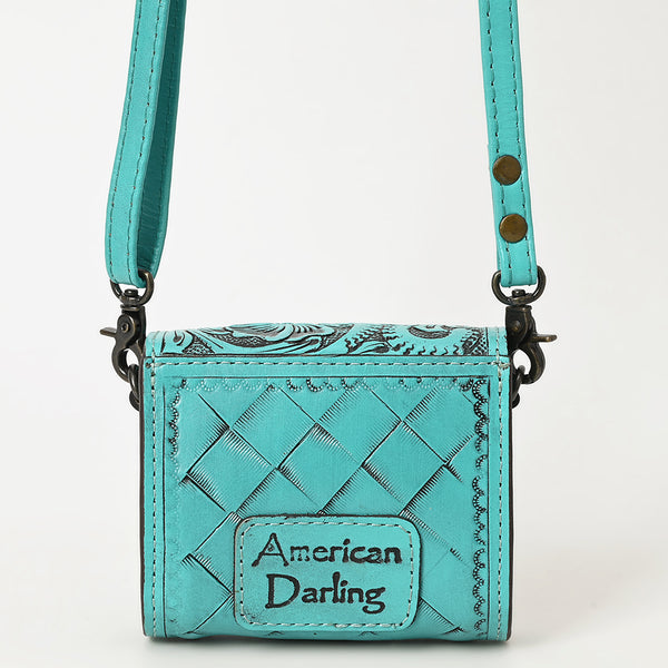 ADBG1444 American Darling Hand Tooled Genuine Leather Western Crossbody Bag for Everyday Carry
