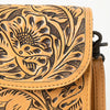 ADBG1448 American Darling Hand Tooled Leather Cell Phone Holder Western Crossbody