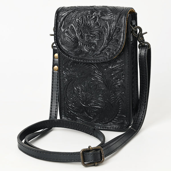 ADBG1448 American Darling Hand Tooled Leather Cell Phone Holder Western Crossbody